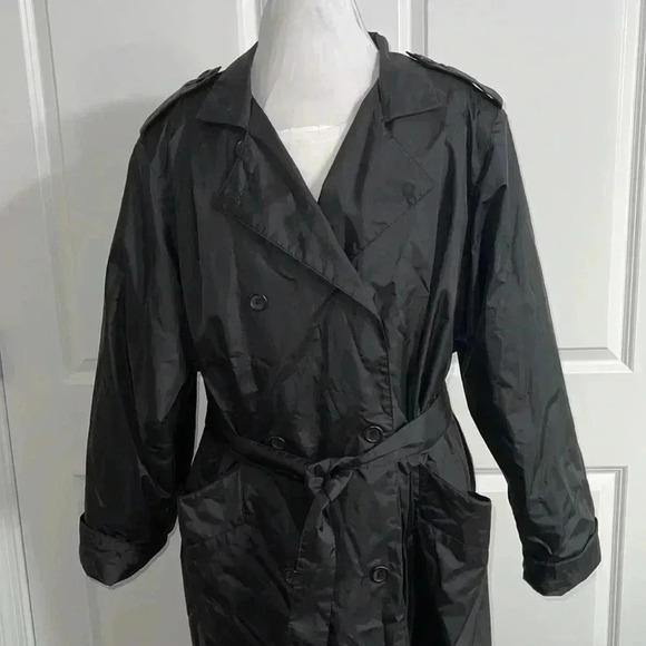Lord & Taylor Double Breasted Belted Trench Coat - Picture 2 of 14